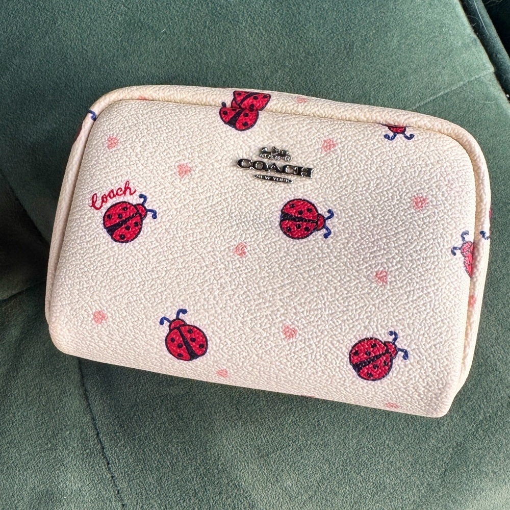 COACH | Ladybug Print Mini Cosmetic Pouch